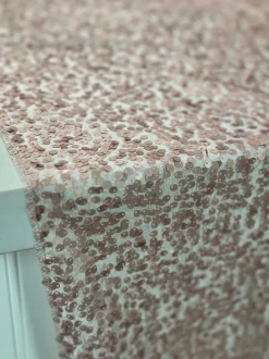 Taffeta Sequins Table Linen in Blush Matte