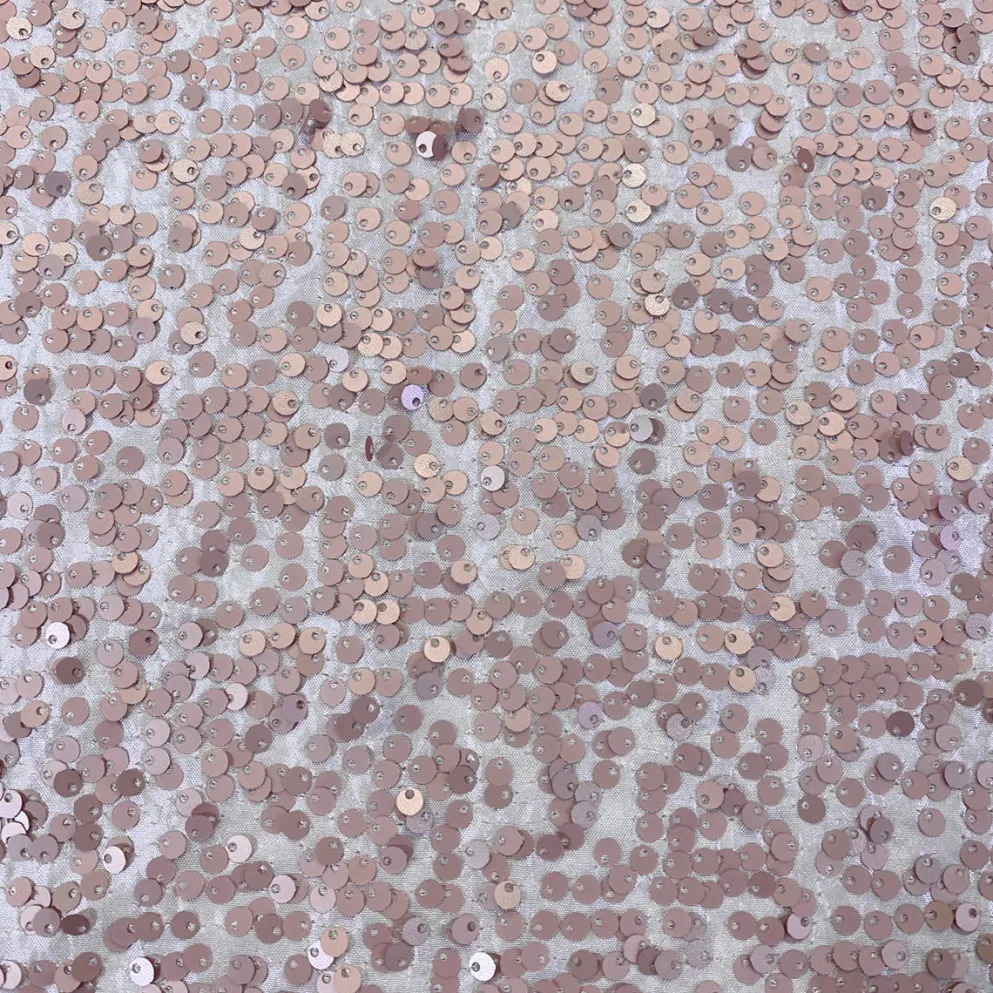 Taffeta Sequins Table Linen in Blush Matte