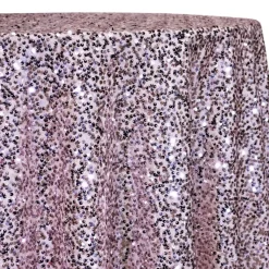 Taffeta Sequins Table Linen in Blush Shiny