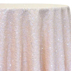 Taffeta Sequins Table Linen in Blush Transparent