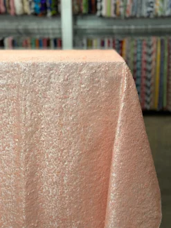 Taffeta Sequins Table Linen in Blush Transparent
