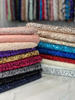 Taffeta Sequins Table Linen in Black