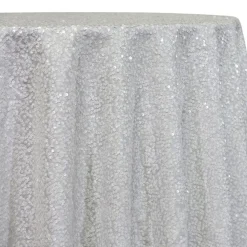 Taffeta Sequins Table Linen in White