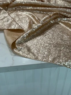 Taffeta Sequins Table Linen in Champagne