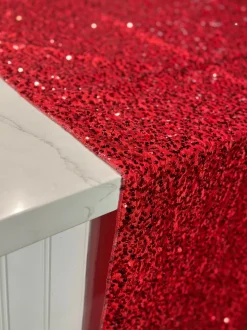 Taffeta Sequins Table Linen in Red