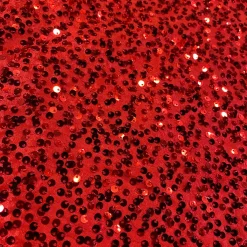 Taffeta Sequins Table Runner in Red