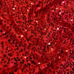 Taffeta Sequins Table Runner in Red