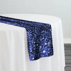 Taffeta Sequins Table Runner in Navy