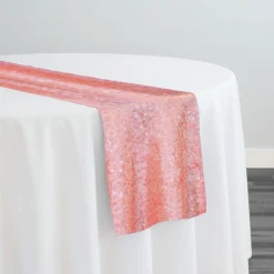 Taffeta Sequins Table Runner in Dusty Rose