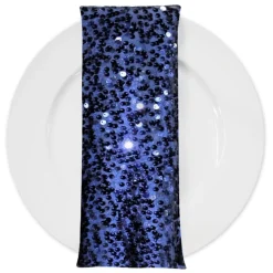 Taffeta Sequins (w/ Poly Lining) Table Napkin in Navy