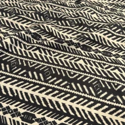 Topaz (Poly Print) Table Linen in Black / Taupe
