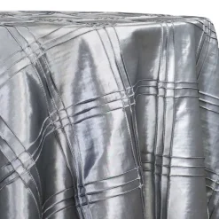 Triple Pleat Pintuck Table Linen in Charcoal