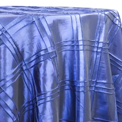 Triple Pleat Pintuck Table Linen in Navy