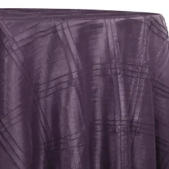 Triple Pleat Pintuck Table Linen in Raisin