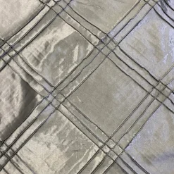 Triple Pleat Pintuck Table Runner in Charcoal