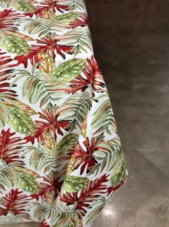 Tropical Print (Dupioni) Table Linen in Red