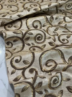 Tuscany Jacquard (Reversible) Table Linen in Brown and Taupe