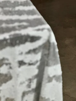 Two-Tone Sequins Table Linen in Silver and White
