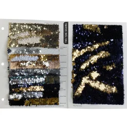 Two-Tone Sequins Table Runner in Black and Silver