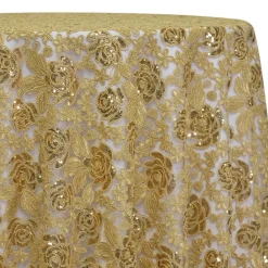 Valentina Lace Table Linen in Gold