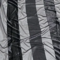Velvet Stripe Table Linen in Black