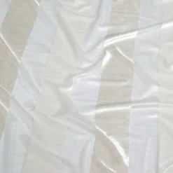 Velvet Stripe Table Linen in Ivory
