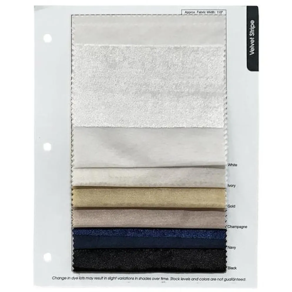 Velvet Stripe Table Linen in Navy