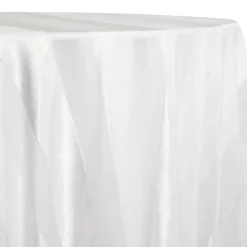 Velvet Stripe Table Linen in White