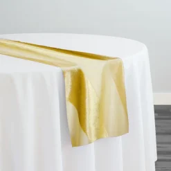 Velvet Stripe Table Runner in Gold