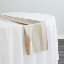 Velvet Stripe Table Runner in Champagne