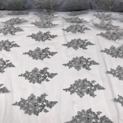 Venetian Lace Table Linen in Grey