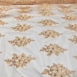 Venetian Lace (w/ Poly Lining) Table Napkin in Champagne