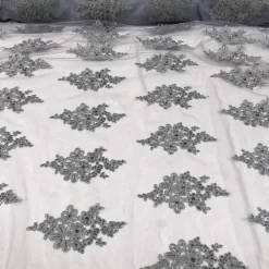 Venetian Lace (w/ Poly Lining) Table Napkin in Silver
