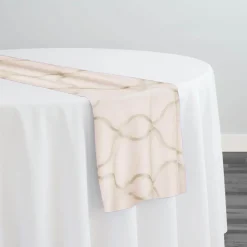 Vertigo Sheer Table Runner in Ivory