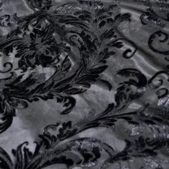 Victorian Jacquard Sheer Table Linen in Black