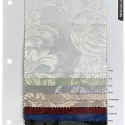 Victorian Jacquard Sheer Table Linen in Silver