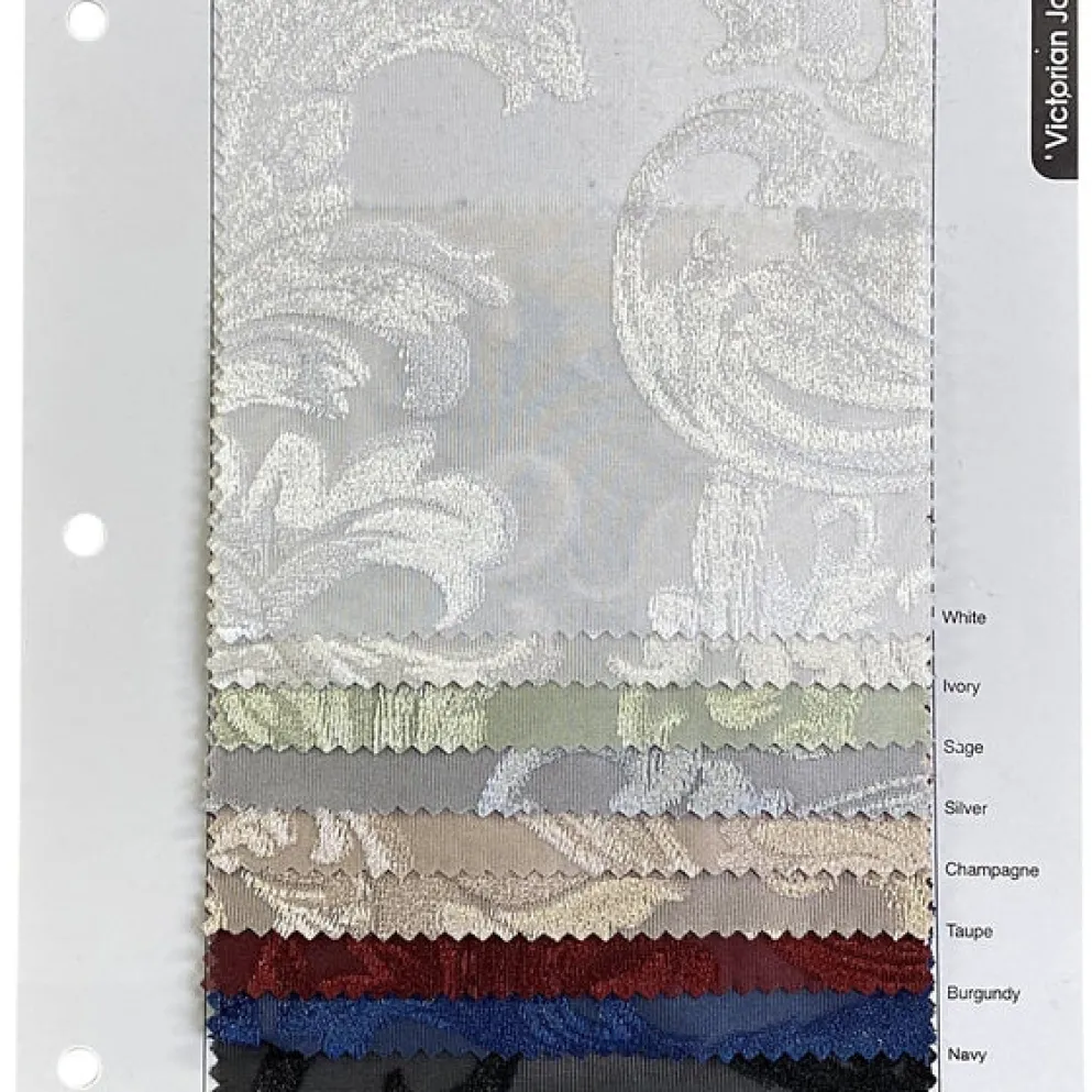 Victorian Jacquard Sheer Table Linen in Silver