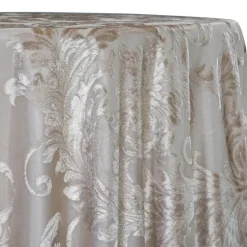 Victorian Jacquard Sheer Table Linen in Taupe