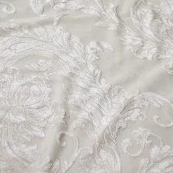 Victorian Jacquard Sheer Table Runner in Ivory