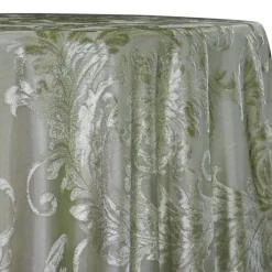 Victorian Jacquard Sheer Table Linen in Sage