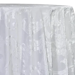 Victorian Jacquard Sheer Table Linen in White