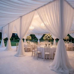 Voile Drapery Panel in White