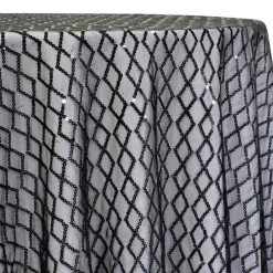 Vortex Sequins Table Linen in Black