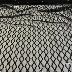 Vortex Sequins Table Linen in Black