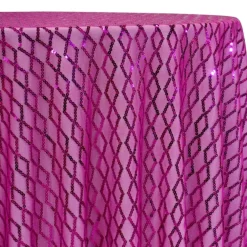 Vortex Sequins Table Linen in Fuchsia