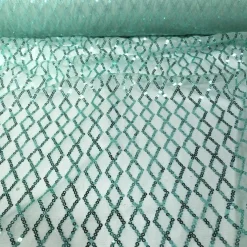 Vortex Sequins Table Linen in Teal Green