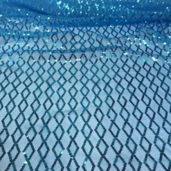 Vortex Sequins Table Runner in Turquoise