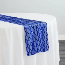 Vortex Sequins Table Runner in Royal