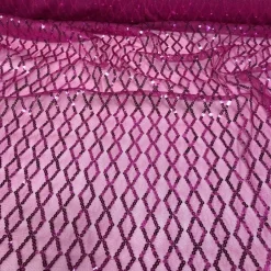 Vortex Sequins Table Runner in Fuchsia
