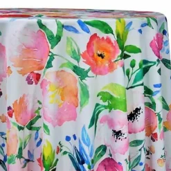 Watercolor Bouquet (Poly Print) Table Linen